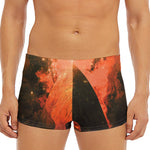 Galaxy Pyramid Print Men's Short Boxer Briefs