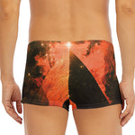 Galaxy Pyramid Print Men's Short Boxer Briefs