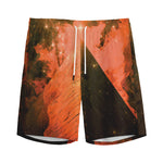 Galaxy Pyramid Print Men's Sports Shorts