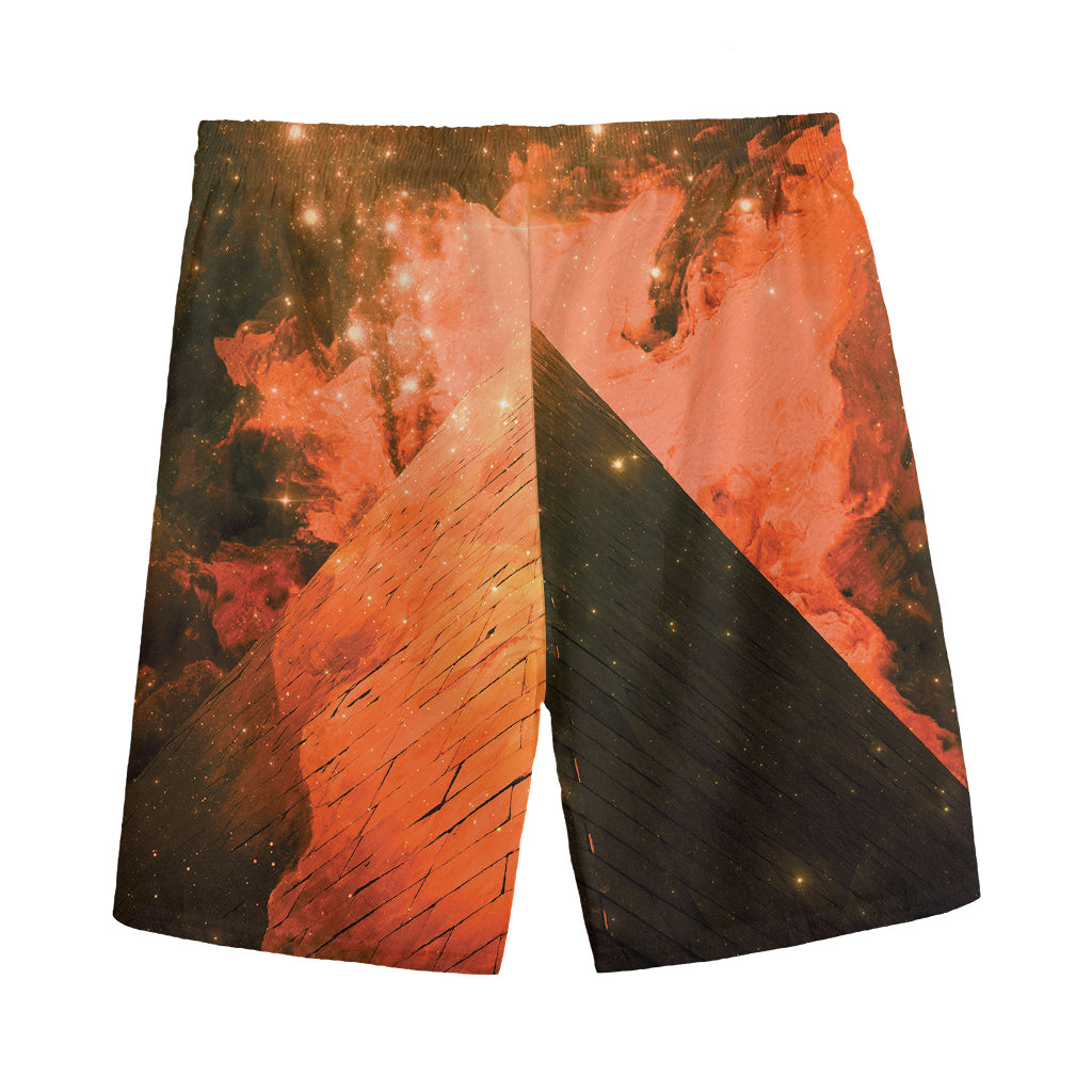 Galaxy Pyramid Print Men's Sports Shorts