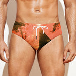 Galaxy Pyramid Print Men's Swim Briefs