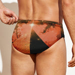 Galaxy Pyramid Print Men's Swim Briefs