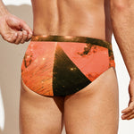 Galaxy Pyramid Print Men's Swim Briefs