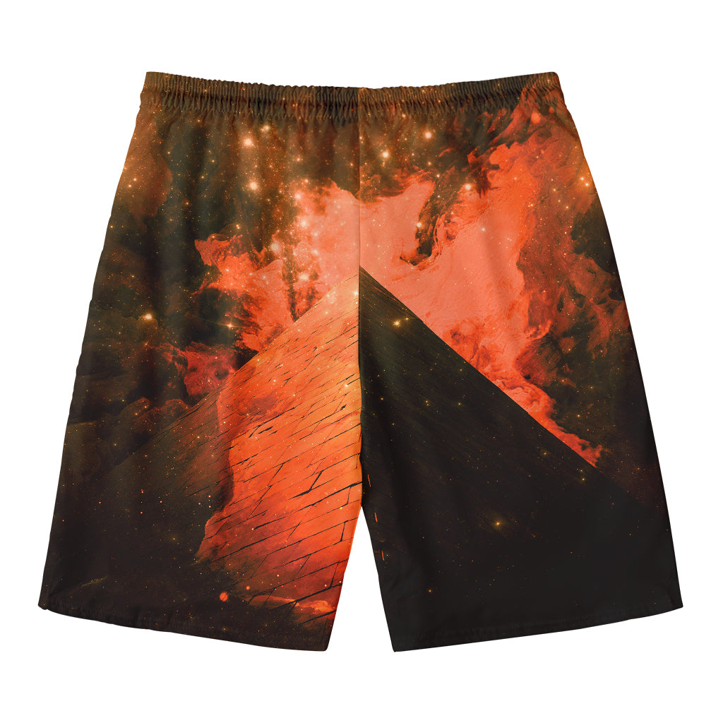 Galaxy Pyramid Print Men's Swim Trunks