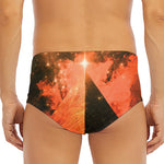 Galaxy Pyramid Print Men's Triangle Swim Briefs