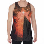 Galaxy Pyramid Print Men's Velvet Tank Top