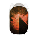 Galaxy Pyramid Print Mesh Laundry Hamper