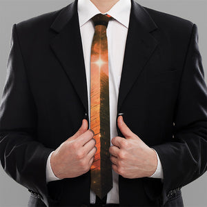 Galaxy Pyramid Print Necktie