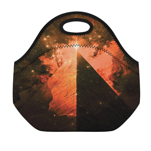 Galaxy Pyramid Print Neoprene Lunch Bag