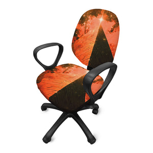 Galaxy Pyramid Print Office Chair Cover