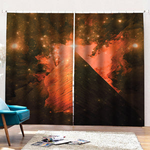 Galaxy Pyramid Print Pencil Pleat Curtains