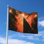 Galaxy Pyramid Print Polyester Flag