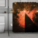 Galaxy Pyramid Print Polyester Shower Curtain