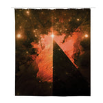 Galaxy Pyramid Print Polyester Shower Curtain