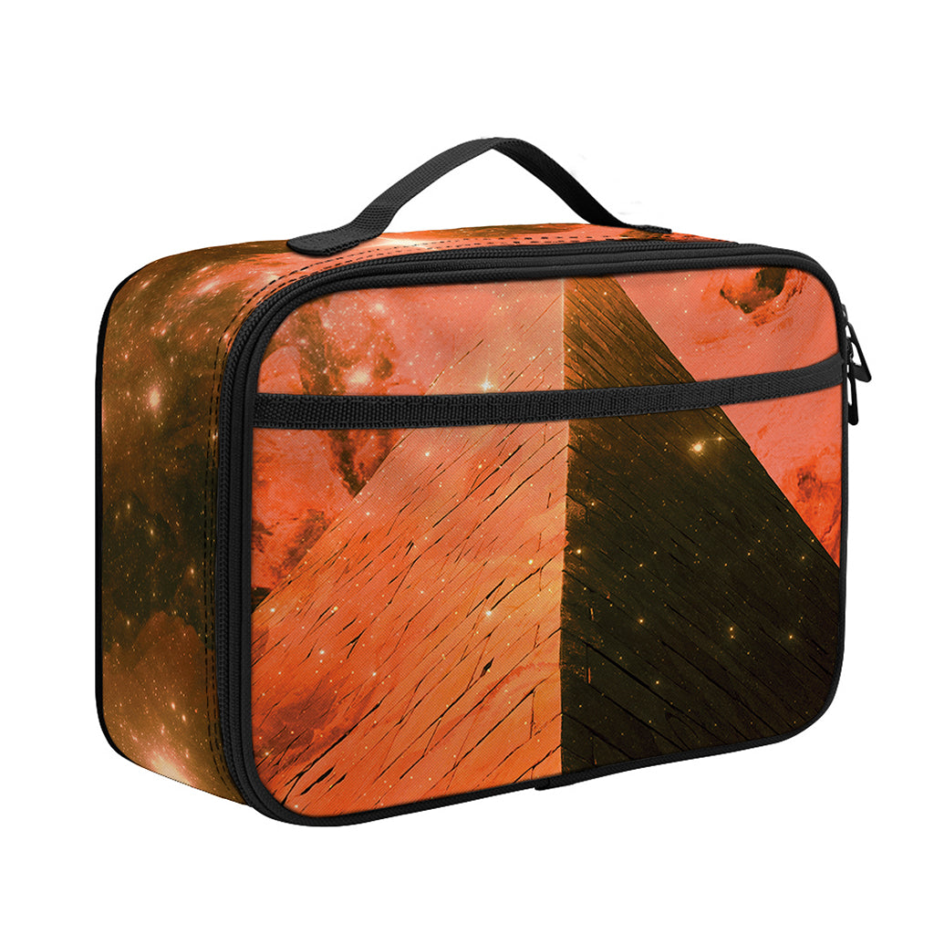 Galaxy Pyramid Print Portable Lunch Bag