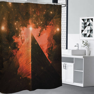 Galaxy Pyramid Print Premium Shower Curtain