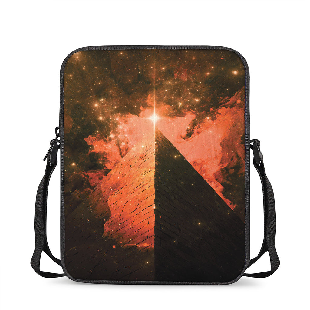 Galaxy Pyramid Print Rectangular Crossbody Bag