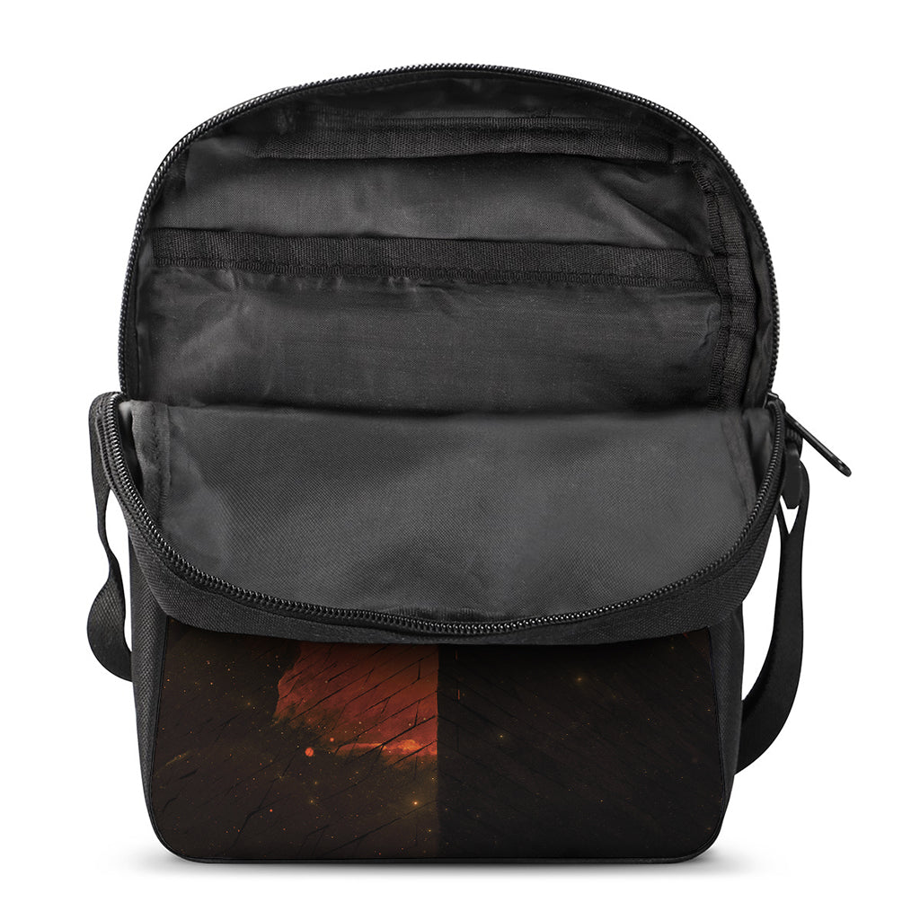 Galaxy Pyramid Print Rectangular Crossbody Bag