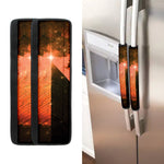 Galaxy Pyramid Print Refrigerator Handle Covers