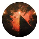 Galaxy Pyramid Print Round Blanket