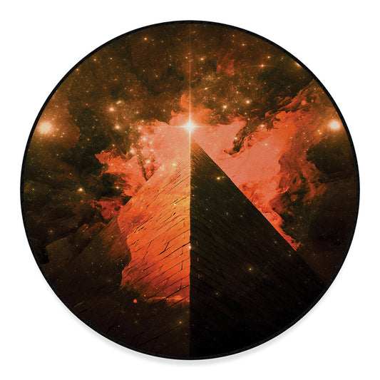 Galaxy Pyramid Print Round Floor Mat