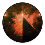 Galaxy Pyramid Print Round Floor Mat