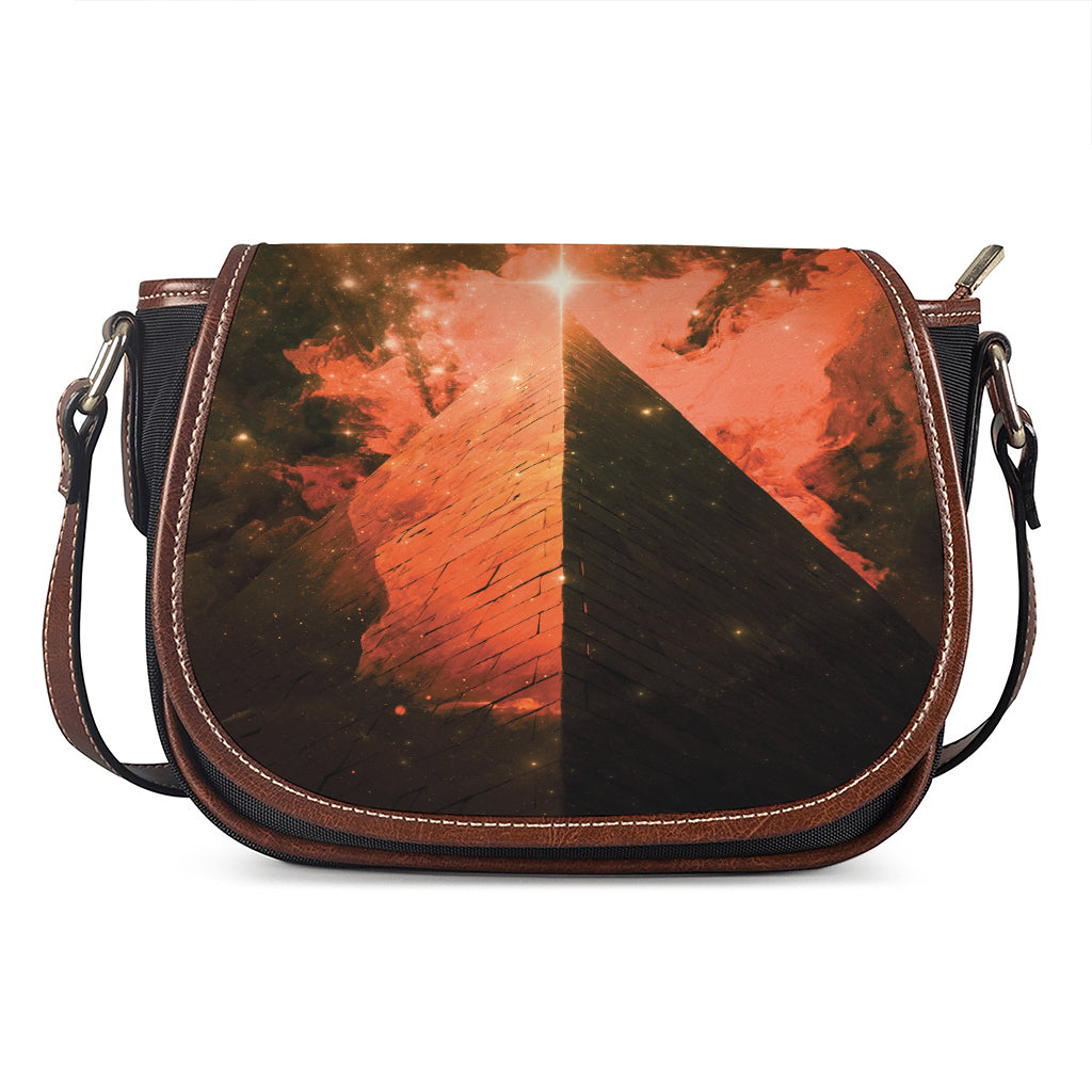 Galaxy Pyramid Print Saddle Bag