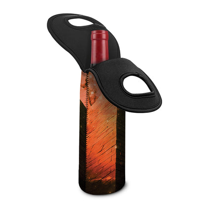 Galaxy Pyramid Print Single Neoprene Wine Tote