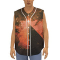 Galaxy Pyramid Print Sleeveless Baseball Jersey