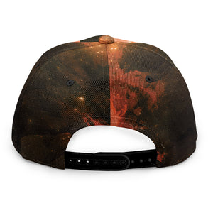 Galaxy Pyramid Print Snapback Cap