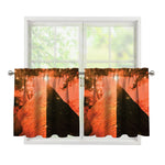 Galaxy Pyramid Print Tier Curtains