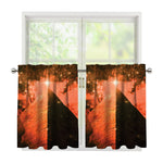 Galaxy Pyramid Print Tier Curtains