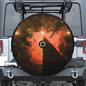 Galaxy Pyramid Print Tire Cover With Camera Hole