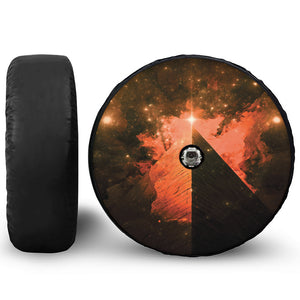 Galaxy Pyramid Print Tire Cover With Camera Hole