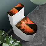 Galaxy Pyramid Print Toilet Lid And Tank Cover Set