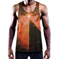 Galaxy Pyramid Print Men's Workout Tank Top