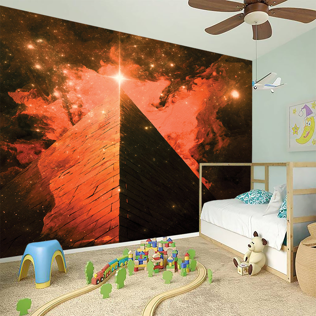 Galaxy Pyramid Print Wall Sticker