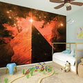 Galaxy Pyramid Print Wall Sticker