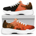 Galaxy Pyramid Print White Chunky Shoes