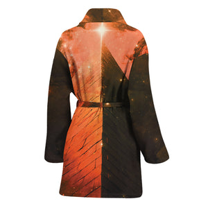 Galaxy Pyramid Print Women's Bathrobe