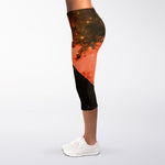 Galaxy Pyramid Print Women's Capri Leggings