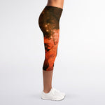 Galaxy Pyramid Print Women's Capri Leggings