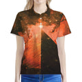 Galaxy Pyramid Print Women's Polo Shirt
