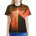 Galaxy Pyramid Print Women's Polo Shirt