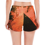 Galaxy Pyramid Print Women's Split Running Shorts