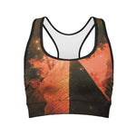 Galaxy Pyramid Print Women's Sports Bra