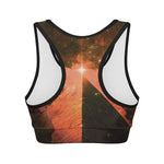 Galaxy Pyramid Print Women's Sports Bra