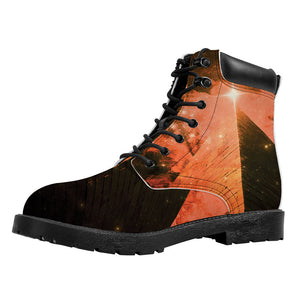 Galaxy Pyramid Print Work Boots