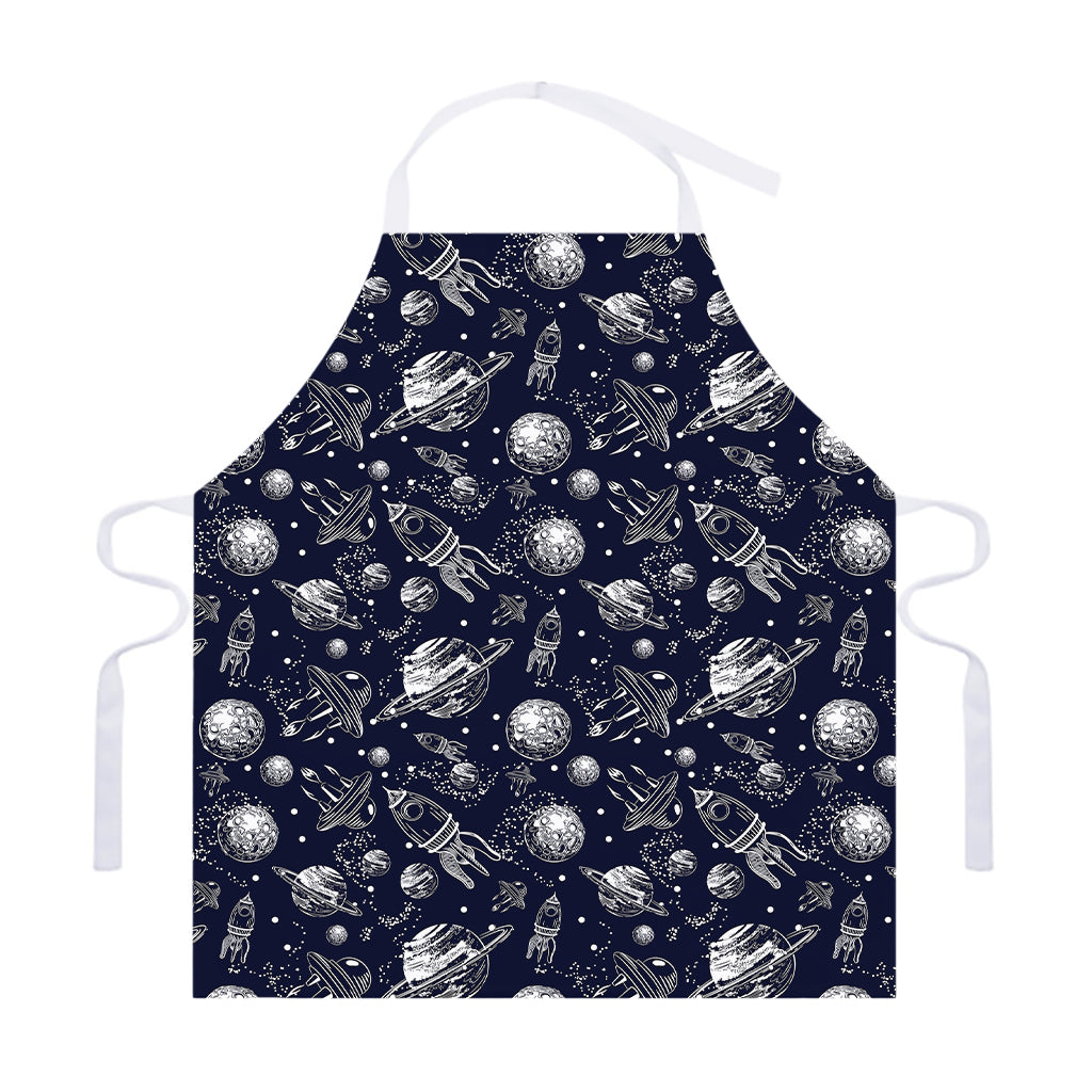 Galaxy UFO Pattern Print Adjustable Apron