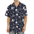 Galaxy UFO Pattern Print Aloha Shirt